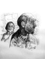 1990 - China su cartoncino - La vecchiaia