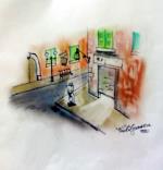 1990 - Pastelli su carta - Alone in the Night