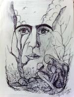 1992 - Penna biro su carta - Natura nemica