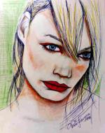 1996 - Pastelli su cartoncino - Ritratto fashion